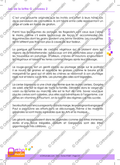 Page 5 de la fiche