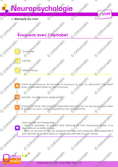 Page 1 de la fiche