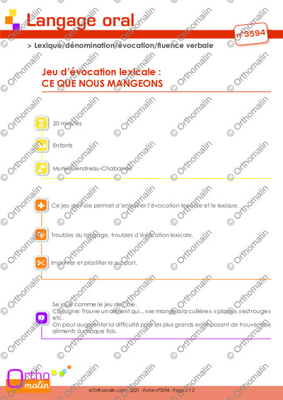 Page 1 de la fiche