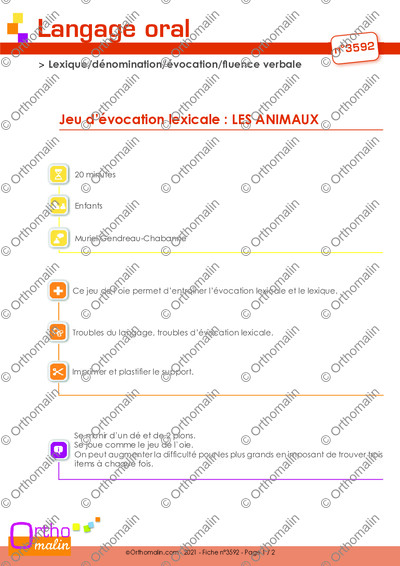 Page 1 de la fiche