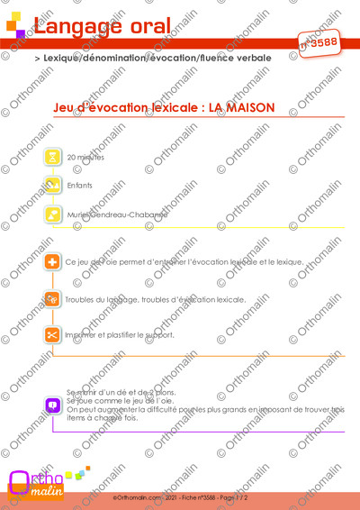 Page 1 de la fiche