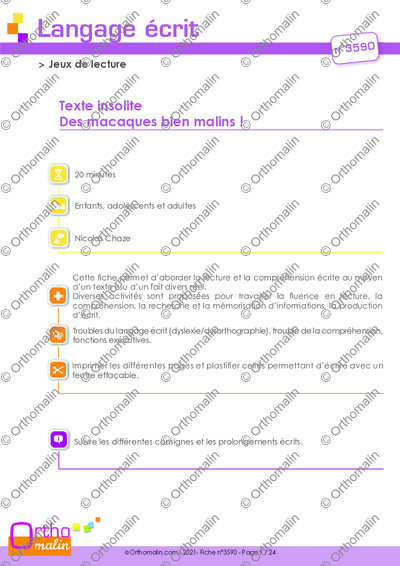Page 1 de la fiche