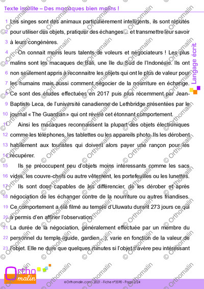 Page 2 de la fiche