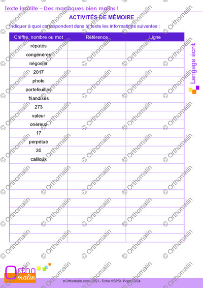 Page 13 de la fiche