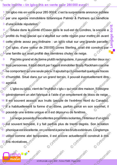 Page 2 de la fiche