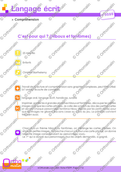 Page 1 de la fiche