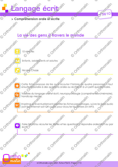 Page 1 de la fiche