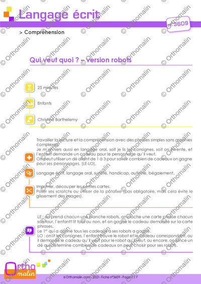 Page 1 de la fiche