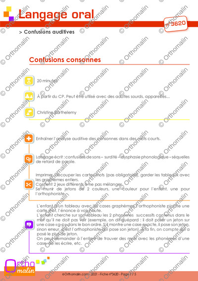 Page 1 de la fiche