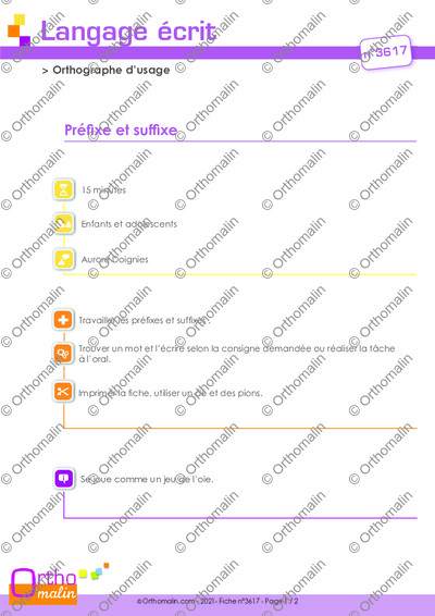 Page 1 de la fiche