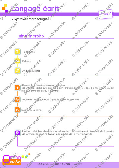Page 1 de la fiche
