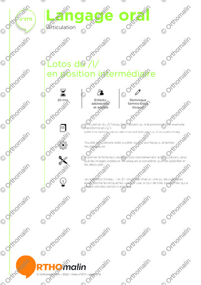 Page 1 de la fiche