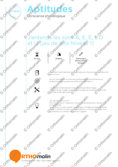 Page 1 de la fiche
