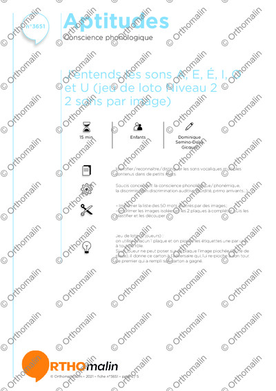 Page 1 de la fiche