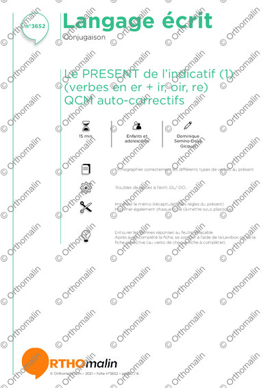 Page 1 de la fiche
