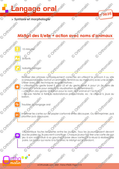 Page 1 de la fiche