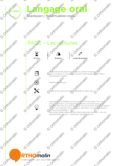 Page 1 de la fiche