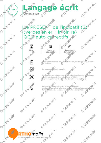 Page 1 de la fiche