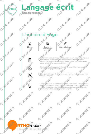 Page 1 de la fiche