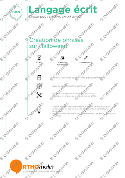 Page 1 de la fiche