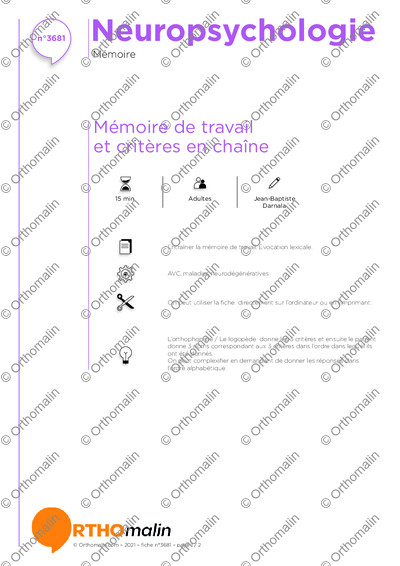 Page 1 de la fiche