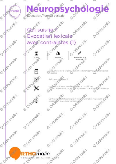Page 1 de la fiche