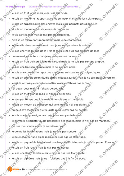Page 2 de la fiche