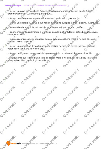 Page 11 de la fiche