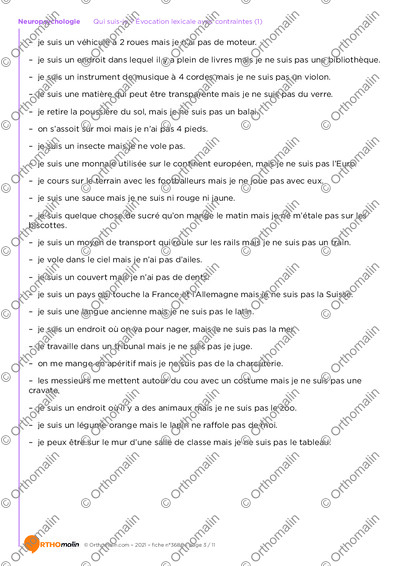 Page 3 de la fiche