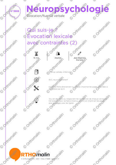 Page 1 de la fiche