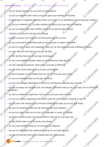 Page 2 de la fiche