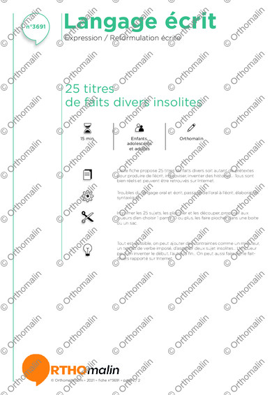 Page 1 de la fiche