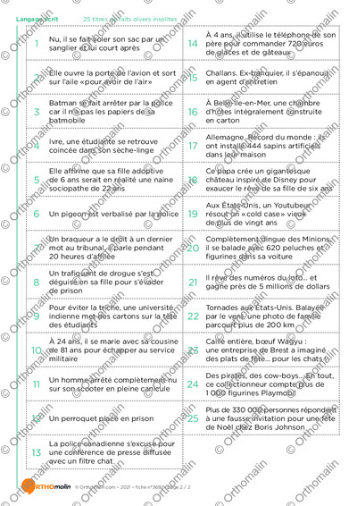 Page 2 de la fiche