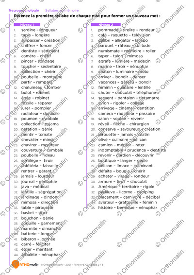 Page 2 de la fiche