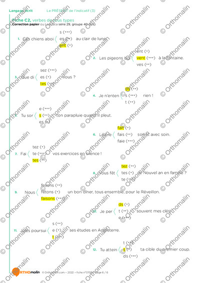 Page 6 de la fiche