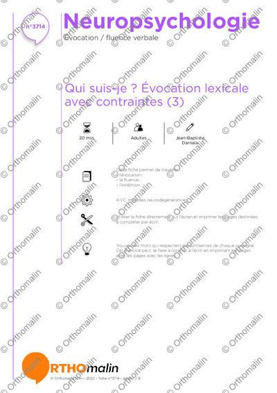 Page 1 de la fiche