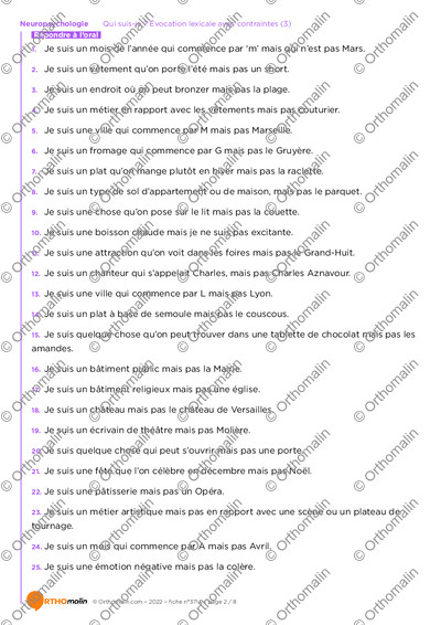 Page 2 de la fiche