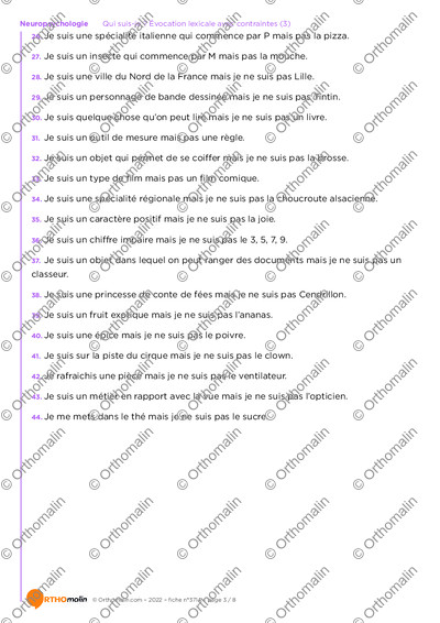 Page 3 de la fiche
