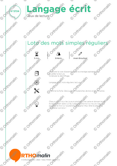 Page 1 de la fiche