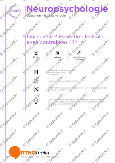 Page 1 de la fiche