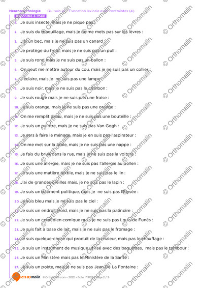 Page 2 de la fiche