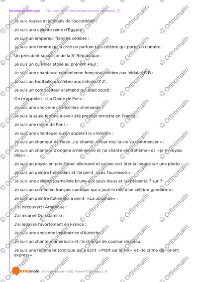 Page 2 de la fiche