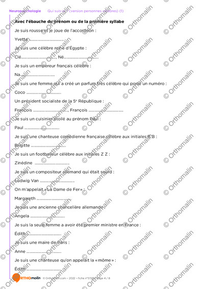 Page 4 de la fiche