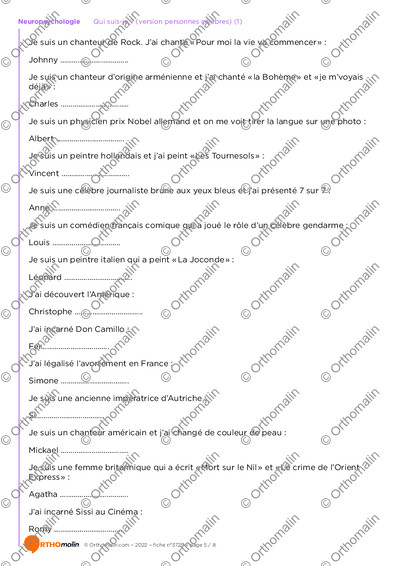 Page 5 de la fiche