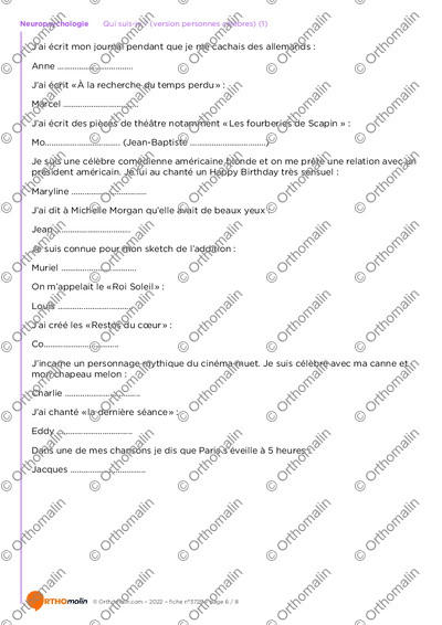 Page 6 de la fiche