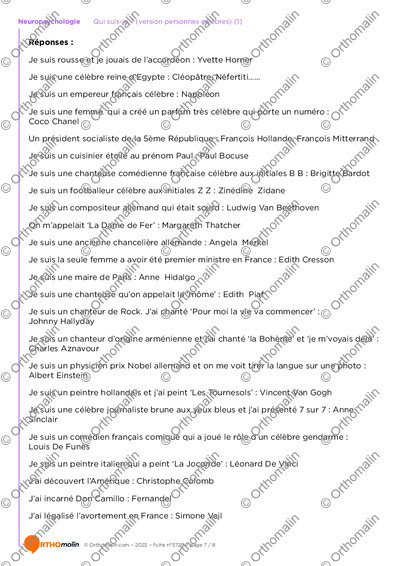 Page 7 de la fiche