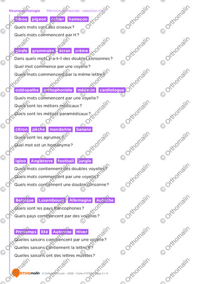 Page 2 de la fiche
