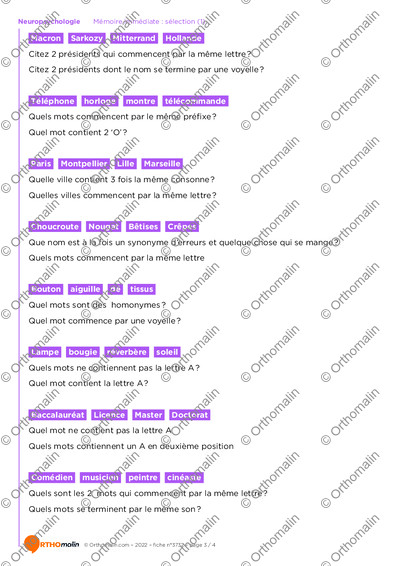 Page 3 de la fiche