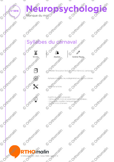 Page 1 de la fiche