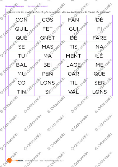 Page 2 de la fiche